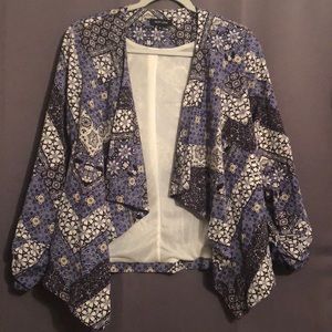 NEW LOOK PRINT WATERFALL BLAZER UK14/US10